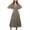 Army Green, variant on LOVZFMLL Women Solid Short Sleeve Loose Ruffles Lacing Dress Pink L