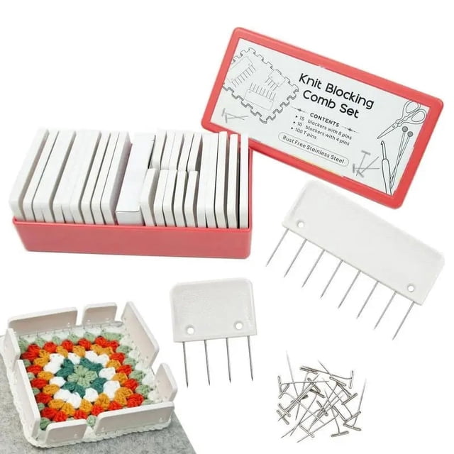 DIY Knit Blocking Combs Handmade Crafts Blocking Knitting Crochet Lace Or Needlework Projects Extra 100 T-pins