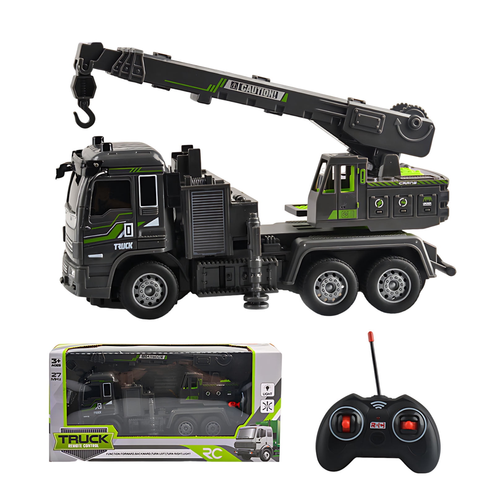 1:32 Scale Remote Control Engineering Truck With 4 Way Lights Construction Vehicle Toy For Kids Realistic Simulation Rc Car With Built-In Battery 428G