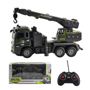 1:32 Scale Remote Control Engineering Truck With 4 Way Lights Construction Vehicle Toy For Kids Realistic Simulation Rc Car With Built-In Battery 428G