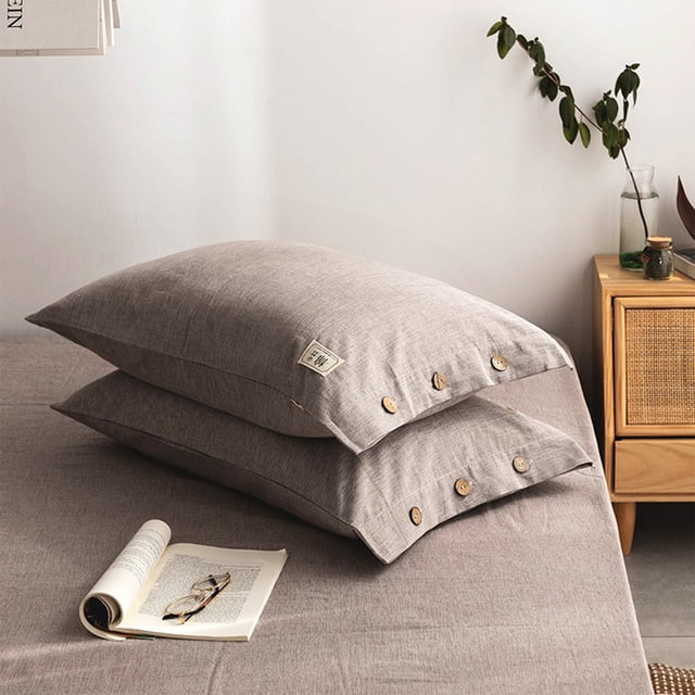 Birdeem Long Pillow Case, Linen Pillow Case, Cotton Linen Style Pillow Cases Cotton Pillow Protectors Long Staple Cotton Woven Pillow Cases, Cotton Pillow Cases, Cotton Pillow Cases