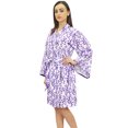 thumbnail image 4 of Bimba Kimono Imprimé Feuille pour Femmes Robe Manches Longues en Coton Popeline - 26, 4 of 5