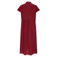 thumbnail image 5 of Ovzne Robes Grande Taille pour Femmes aux Formes Robe d'Été Mode Femmes Été Boutonnée Décontractée Unie Col en V Manches Courtes Robe Grande Taille Liquidation, 5 of 5
