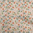thumbnail image 1 of oneOone Georgette Viscose Orange Fabric Floral Sewing Craft Projects Fabric Prints By Yard 42 Inch Wide, 1 of 4
