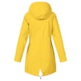 thumbnail image 4 of 2025 Femmes Veste de Pluie Unie Femmes Col Roulé Chandails à Capuchon Veste Manches Longues Décontractée Extérieur Grande Taille à Capuche en Molleton Veste à Capuche Femmes Coupe-Vent Ample, 4 of 5