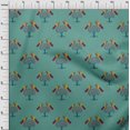 thumbnail image 3 of oneOone Silk Tabby Fabric Bird & Tree Block Printed Craft Fabric BTY 42 Inch Wide, 3 of 4