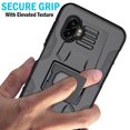 thumbnail image 3 of Case for Galaxy XCover 6 Pro, Nakedcellphone Rugged Ring Grip Cover with Stand [Built-In Mounting Plate] for Samsung XCover6 Pro Phone (2022, SM-G736) - Black, 3 of 9