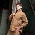 thumbnail image 4 of LSLJS Veste Extérieure Douce en Polaire Chaude pour Hommes Camouflage (Kaki, S), 4 of 9