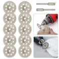 thumbnail image 2 of 10Pcs Diamond Cutting Wheel Saw Blades Cut Off Discs Set Rotary Tool Replacement, 2 of 9