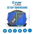 thumbnail image 2 of CLAM X-500 Portable 5 Person 9 Foot Ice Team Thermal Hub Shelter w/Light, 2 of 12