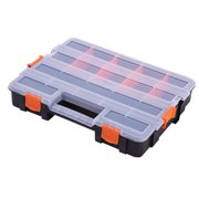 WHEANG Tool Bag Double Sided Portable Plastic Hardware Tools Accessories Box Electronic Components Sorting Box Parts Box Storage Box One Size Multi-Color