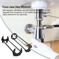 thumbnail image 1 of SHAGUOZHOU Basin Set 7 Sizes Universal Under Plumbers Multifunctional Steel Faucet Four Hexagon For Kitchen Bathroom Paint Filter Needle Air Tool Coil Air Hose, 1 of 7