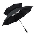 thumbnail image 2 of S SERENABLE Golf Umbrella Double Canopy Vented Umbrella Large Waterproof Sturdy Auto Open Black, 2 of 9