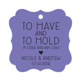 thumbnail image 1 of Darling Souvenir Custom Bonbonniere Gift Tags To Have and To Hold In Case You Get Cold Wedding Party Favor Hang Tags-Lavender-50 Tags, 1 of 1