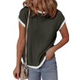 thumbnail image 2 of T-shirts à Manches Courtes pour Femmes Vert m, 2 of 7