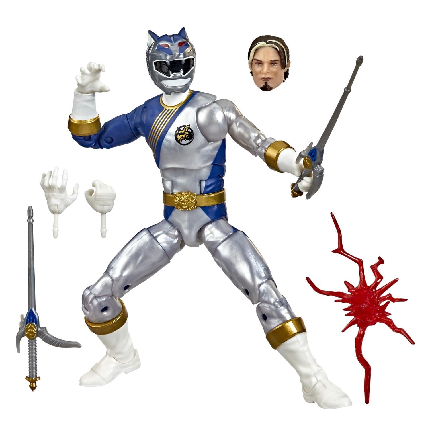 Power Rangers Lightning Collection Wild Force Lunar Wolf Ranger 6-Inch Premium Collectible Action Figure Toy Power Pop Art Packaging Variant