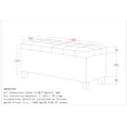 thumbnail image 2 of Faux Leather Storage Ottoman- Grey, 2 of 5