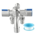 thumbnail image 2 of Robinet d'Évier à Trois Voies en Acier Inoxydable pour Laveuse, Valve d'Angle à 2 Voies, 2 of 10