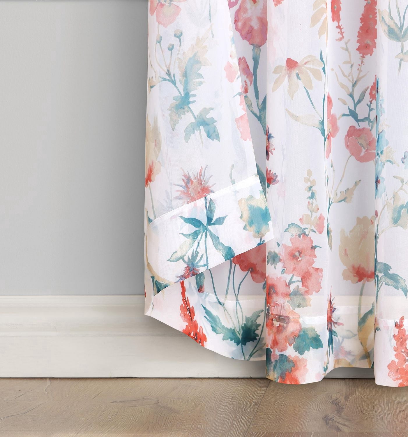 Voile fleuri imprimé mainstays