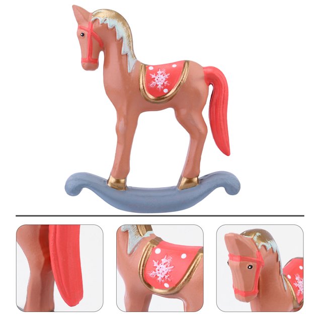 COOPHYA Horse Table Decor Pink Timber Decorative Item for Holiday Decor 1Pc