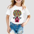thumbnail image 2 of Hauts d'Été pour Garçons en Bas Âge T-Shirts d'École Respirants Mignons Lettres Graphiques Col Rond Manches Courtes T-Shirts de Printemps pour Garçon 8-9T, 2 of 4