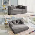 thumbnail image 2 of YINIX 62.9"  Sofa Couch with Two Pillows,  Comfy Modular Convertable Sofa Bed for Living Room and Small Spaces, Gray, 2 of 10