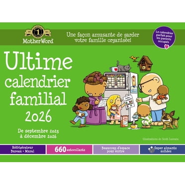 2026 Motherword Ultimate Family Large Desk/Wall Calendar, French