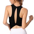 thumbnail image 4 of UPPADA Womens Shapewear Tank Top with Built In Bra Seamless Body Shaper Slimming Compression Camisole Tank Tops Seamless Cami Tank Top Stretch Comfy Soft Base Tees Black,S, 4 of 7