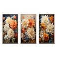 thumbnail image 2 of Designart "Chrysanthemums Autumn composition I" Floral & Botanical Framed Wall Art Set Of 3 - Beige Chrysanthemums Frame Gallery Set For Office Decor, 2 of 6