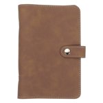 Uxcell A6 PU Leather Binder Cover, 6 Ring Loose Leaf Binder Protector Round Ring Binder Cover Refillable Notebook Binder for Meeting Photocard Budget Notebook Folder, Brown