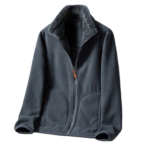 EQWLJWE Women Double-Sided Fleece Windproof Jacket Full Zip Jackets with Pockets Soft Lightweight Warm Coat Sweater Jacket for Fall Winter Outdoor Winter Jackets for Women 2023