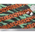 thumbnail image 3 of Soimoi Green Silk Fabric Leopard & Wild Animal Skin Printed Fabric 1 Yard 42 Inch Wide, 3 of 3