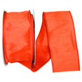 thumbnail image 1 of Reliant Ribbon 92975W-058-40H 20.5 in. 20 Yards Dupioni Supreme Wired Edge Ribbon, Orange, 1 of 3
