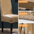 thumbnail image 4 of Elastic Dining Chair Cover Multicolor Wear-resistant  the Simple Style Recliner Slipcovers Home Supplies, 4 of 6