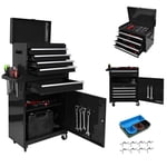 5 Drawer Rolling Tool Chest, Heavy-Duty Metal Tool Box with Detachable Top, Lockable Rolling Tool Cabinets for Garage, Workshop
