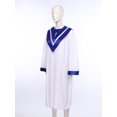 thumbnail image 4 of iiniim Robe de Chorale d'Église Unisexe avec Étole en V Robe de Collation des Grades pour Université École Secondaire Ado Bachelier Bleu P/150, 4 of 6