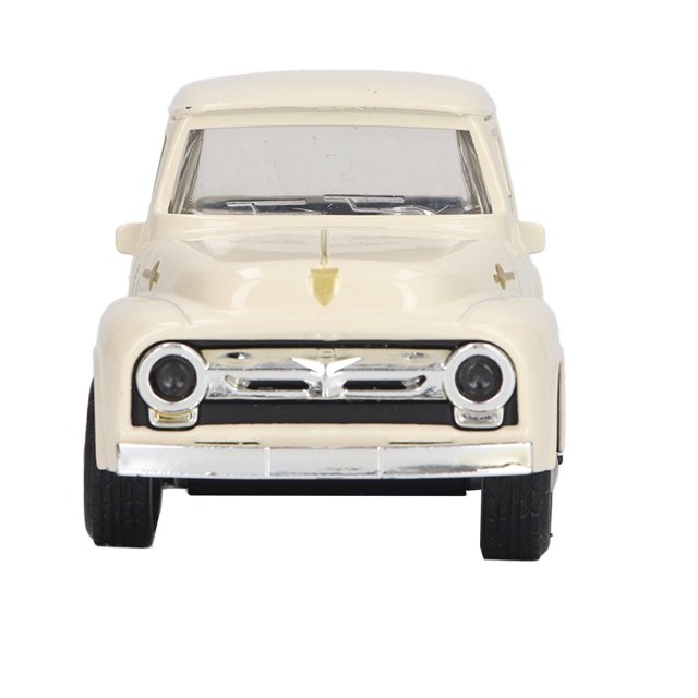 Modèle de Camionnette, Modèle de Camionnette Classique Moulé sous Pression Vintage pour Noël Rouge, Jaune, Beige