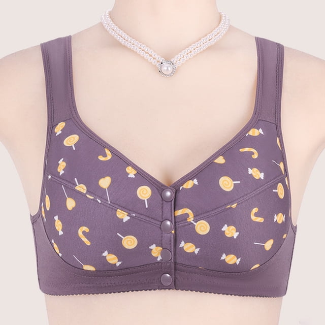 Supportive Front Closure Full Figure Bra for Lift and Shape in Large Cup Sizes with Comfort Fit and Full Coverage for Everyday Wear