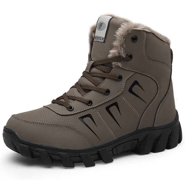 Bottes de Neige pour Hommes Femmes Imperméables Légères Chaussures de Randonnée Hiver Extérieur Chaudes Doublées de Fourrure Bottes de Randonnée