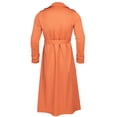 thumbnail image 4 of TIMIFIS Men's Full Length Trench Coat Long Wool Overcoat Winter Windbreaker-Orange - Fall, 4 of 5