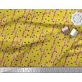 thumbnail image 3 of Soimoi Poly Georgette Fabric Leaves,Floral & Honey Bee Insects Printed Fabric 1 Yard 42 Inch Wide, 3 of 3