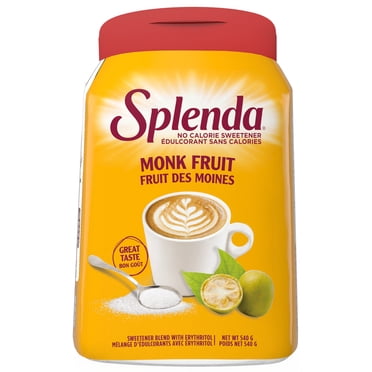 Splenda, édulcorant sans calories Fruit des moines succédané du sucre, bocal de 540 g