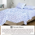 thumbnail image 5 of Ruvanti 100% Cotton Sheets - Crispy Cooling Percale Sheets For Split King Size Bed, Breathable & Durable Split King Sheet Set For Adjustable Bed, 16 Inches Deep Pocket Bed Sheets, Bouquet, 5 Pieces, 5 of 5