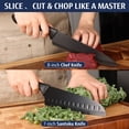 thumbnail image 3 of Hecef 15-Piece Kitchen  Knife Block Set,  Dishwasher Safe Stainless Steel Cutlery, 3 of 11