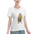 thumbnail image 2 of T-Shirt Basique à Manches Courtes pour Femme une Pièce Singe Jaune, 2 of 6
