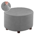 thumbnail image 1 of Round Pouf Covers Round Cover er Dustproof - Gray, 1 of 10