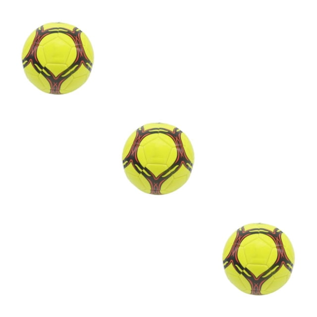 Youkk Ballon de Soccer le Plus Récent - Résistant à l'Usure et Durable, Entraînement Portable, Grand Champ d'Application, Ballon Officiel de Soccer Épaissi Jaune type 5 Ensemble de 3