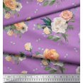 thumbnail image 2 of Soimoi Red Rayon Fabric Asiatic Lily Floral Decor Fabric Printed Yard 56 Inch Wide, 2 of 3