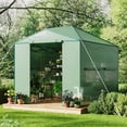 thumbnail image 2 of Instant Pop-Up Walk-In Greenhouse – Portable Plant Hot House with Galvanized Steel Frame, PE Cover, Roll-Up Zipper Door, Ground Pegs & Ropes for Stability, 2 of 8