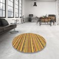 thumbnail image 3 of Ahgly Company Tapis d'Intérieur Carrés Abstraits Orange Tapis de Zone Abstraits, 8 Pieds Carré, 3 of 6